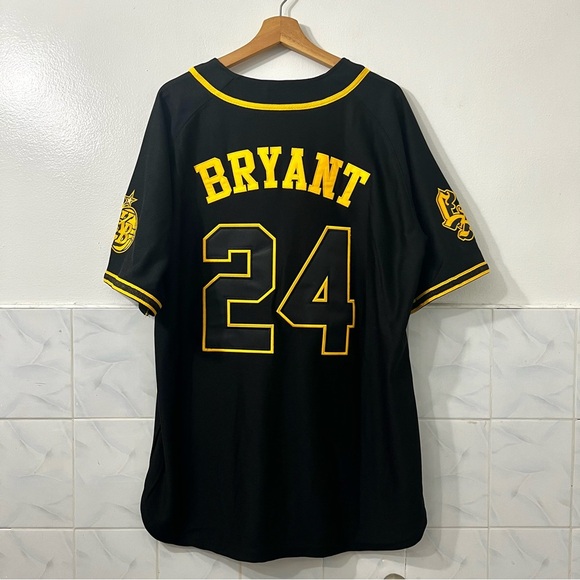 Authentic Classics Kobe Bryant Mamba Baseball Jersey Black Size XL Streetwear - Picture 4 of 10